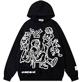 FantasyGears Mens Hoodies Y2k Oversized Graphic Hoodie Harajuku Vintage Jacket Hooded Pullover Sweatshirt For Women