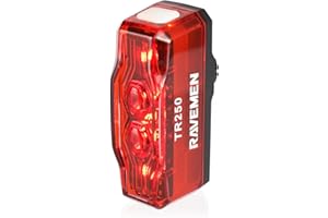 RAVEMEN TR150/ 250 Bike Tail Light, 280° Visible Bike Rear Light with Brake Detection and Auto On Off Feature