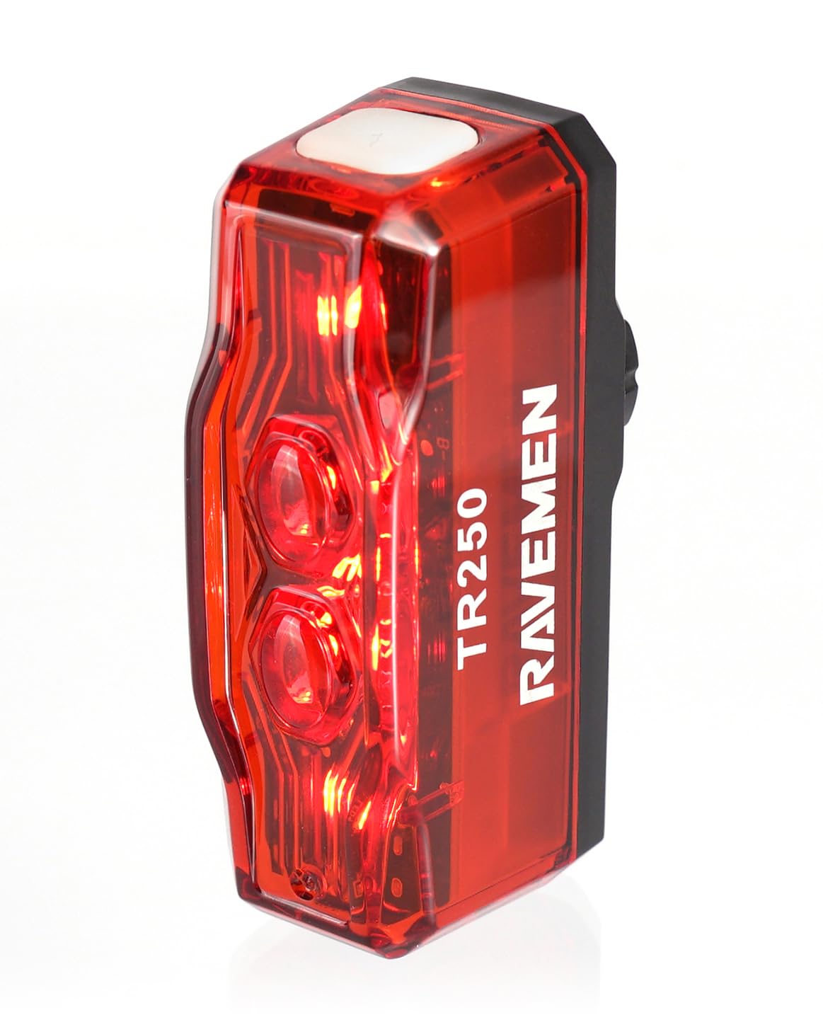 Photo 1 of RAVEMEN TR250 Bike Taillight, 250 Lumen Rear Bike Light with 3 Mounting Options, Auto On/Off & Brake Sensor, IPX6 Waterproof, USB-C Rechargeable Bicycle Tail Light for Night Daytime Riding