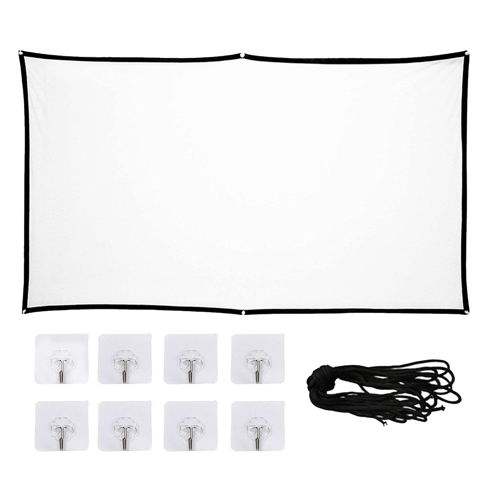 TGUS Projection Screen, High-definition Easy-folding Projection Movies Screen, Portable, Anti-wrinkle Conference Projector Screen For Theater, for Theater Outdoor Indoor Home Backyard(black + White)