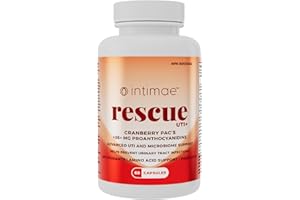 RESCUE by Intimae - UTI Prevention, Cranberry Pills for Women with 43mg PACs, Urinary Tract Health - Made In Canada