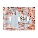 Xuejiaku Decorative Switch Plate Covers Orange Pink