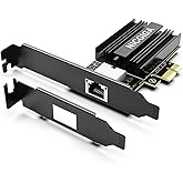 2025 New 10G Base-T PCI-e4.0 X1 Network Card, Marvell AQC113 Controller, NICGIGA 10Gb Ethernet Adapter Support WOL, 10Gbe RJ4