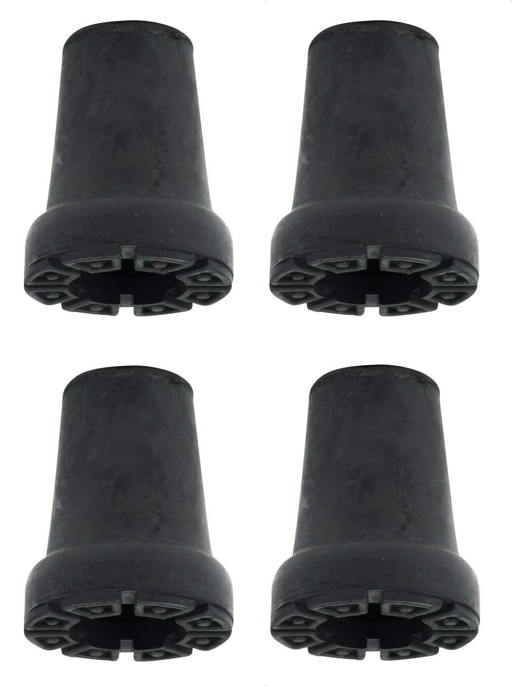 Pack of Four Shock Absorbing 19mm Rubber Ferrules for Walking Sticks by Lifeswonderful®