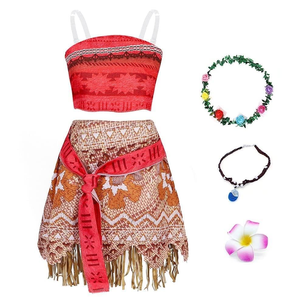 Girls Adventure Costume Two-Piece Skirt Set Princess Dress Up Birthday Halloween Outfit Dress