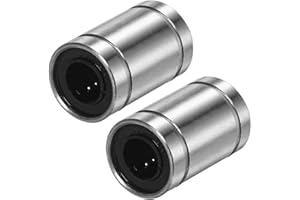 PATIKIL LM6UU Linear Ball Bearings 6mm Bore Dia 12mm OD 19mm Length, 2 Pcs Linear Motion Bushing Double Side Rubber Sealed Ro