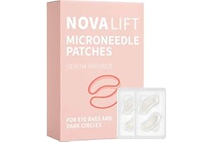 NOVALIFT MicroGlow Eye Patches – Under Eye Patchs Smile Line Patches for Puffy Eyes and Dark Circles (1BOX(3 Pairs))