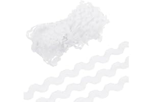 uxcell 29.5 Yard White Rick Rack Trim 5mm Wave Bending Fringe Trim Lace Ribbon RIC Rac Trim Polypropylene Fabric Ribbon Trim 