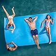 Outroad Floating Water Pad Mat, 3 Layers XPE Foam 9/12/18 Ft Lily Pad for Beach, Ocean, Lake, Roll-Up Floating Island for Water Recreation and Relaxing, Yellow and Blue