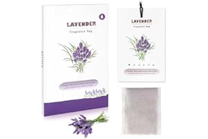 Aryiten 8 Packs Large Lavender Scented Sachets for Closet Deodorizer Drawers, Hanging Long Lasting Natural Air Freshener for Home