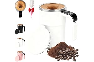 Self Stirring Coffee Mug, Electric Coffee Mug With A Built-In Lcd Thermometer, Stainless Steel Thermal Cup - Christmas Gift f
