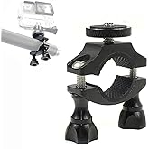 Niewalda Bike Camera Mount with 1/4" Adapter for Bicycle &amp; Motorcycle | Bike Mount for Mountain Riding; Compatible with GoPro Hero, DJI Osmo, SJCAM; Sturdy Handlebar Bracket with 1/4 Screw Adapter