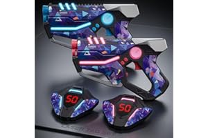 Laser Tag Guns Set of 2, Multiplayer Lazer Tag Game for Kids Ages 8 9 10 11 12+ Boys & Girls, Indoor Outdoor Family Game, Bir