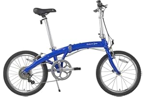 Dahon MU D8 Folding Bike Custom V-Brakes, V Clamp Technology Frame and Adjustable Handlepost (Cobalt Gloss)