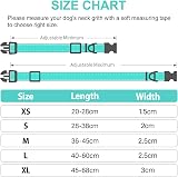 Joytale Reflective Dog Collar XS Teal Soft Neoprene Padded Nylon view 6