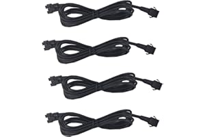 NBWDY 4pcs 60in/150cm RGB LED Rock Motorcycle Light Extension Cable Wire Cord Set Neon Accent Atmosphere Light Power Extenders for LED Motorcycle Auto ATV Car Light Neon Strip Rock Light Kit