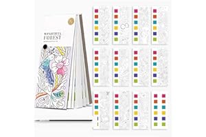 SOPUTRY Pocket Watercolor Painting Book, Wonderful Forest Paint with Water Book Magic Water Coloring Books for Kids, Improve Your Child's Creativity and Concentration, Beginner Friendly (Wonderful Forest)