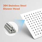 Ibergrif M20292 8 Inch Square Rain Shower Head 304 Stainless Steel Ultra Thin view 6