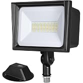 DEWENWILS 65W Outdoor LED Flood Light, IP65 Waterproof 6670LM 5000K, Black | Knuckle Mount, Super Bright, Security Flood Light, Super Bright for Landscape, Garden, Yard, Garage, Driveway