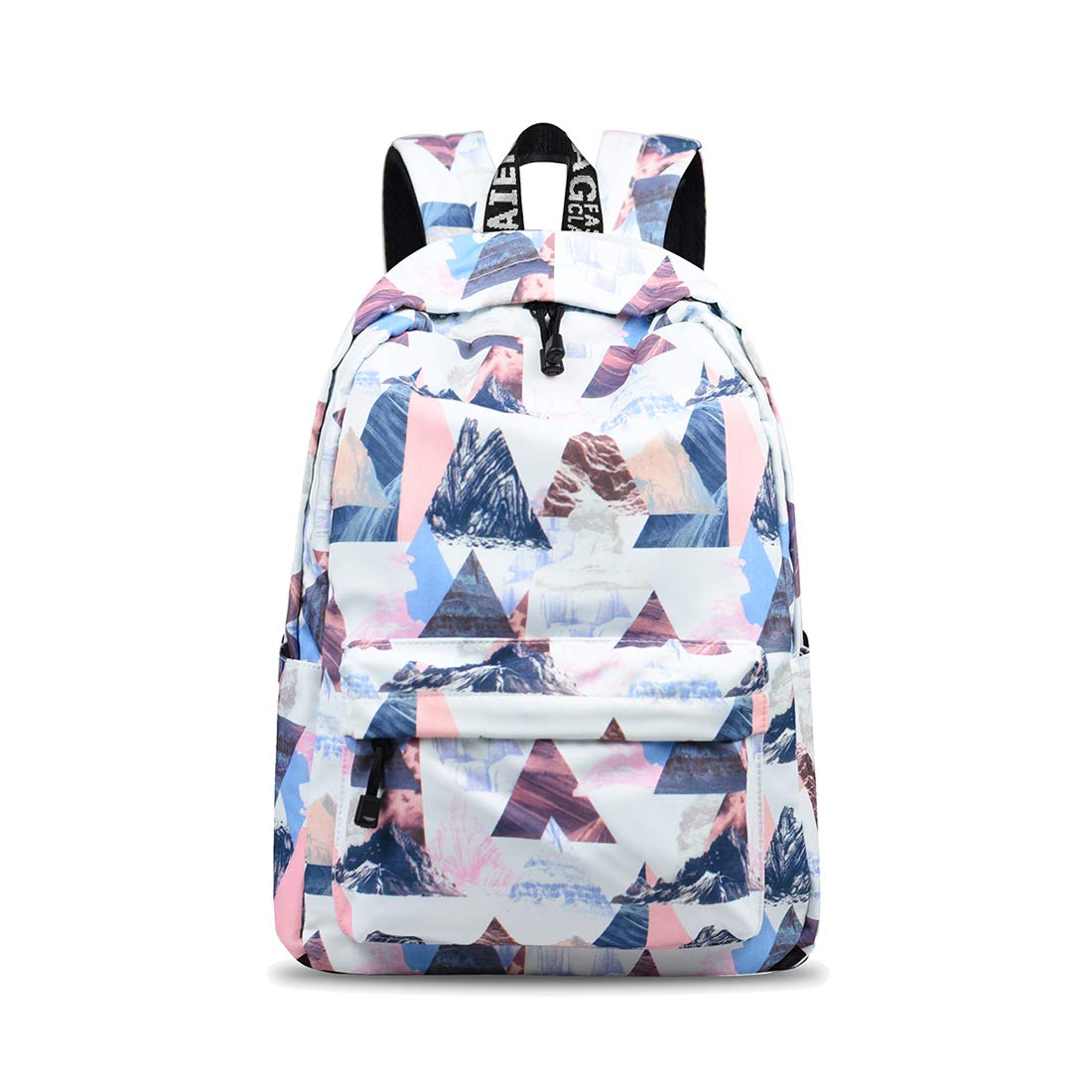 YANAIER Waterproof School Backpack for Girls Teens Cute Print Bookbag Laptop Backpack Women Travel Casual Daypack Mountain