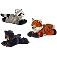 Aurora Rascal Raccoon Foxie Fox Sullivan Black Bear Mini Flopsie 8" Bundle