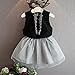 2017 Summer Kids Baby Girls Sleeveless Blouse T-Shirt +Stripe Short Skirt Set Children Skirt (6 Years, Z-Black)