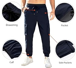 JMIERR Men's Casual Cargo Pants Stretch Elastic