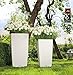Lechuza Cubico Cottage 40 Planter, White Wicker