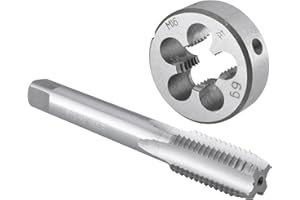 Burkit M16 X 2 Tap and Die Set Left Hand, M16 x 2.0 Machine Thread Tap and Round Die