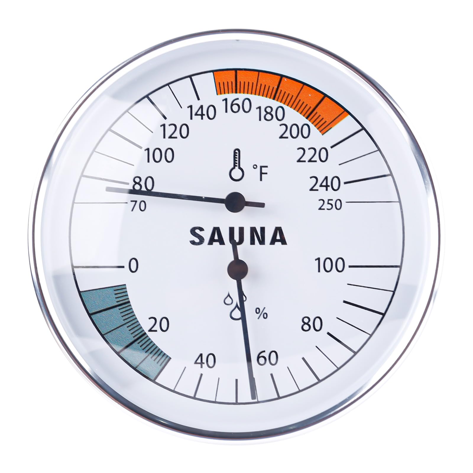 BOXOB Sauna Thermometer, 2 in 1 Sauna Thermometer Fahrenheit and Hygrometer Wall Mount Sauna Temperature Gauge for Sauna Room Indoor Humidity Temperature Monitor Infrared Steam Sauna Accessories