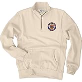 Blue 84 NBA unisex-adult Nba Officially Licensed Quarter Zip Sweatshirt Sanded Fleece Cappucino