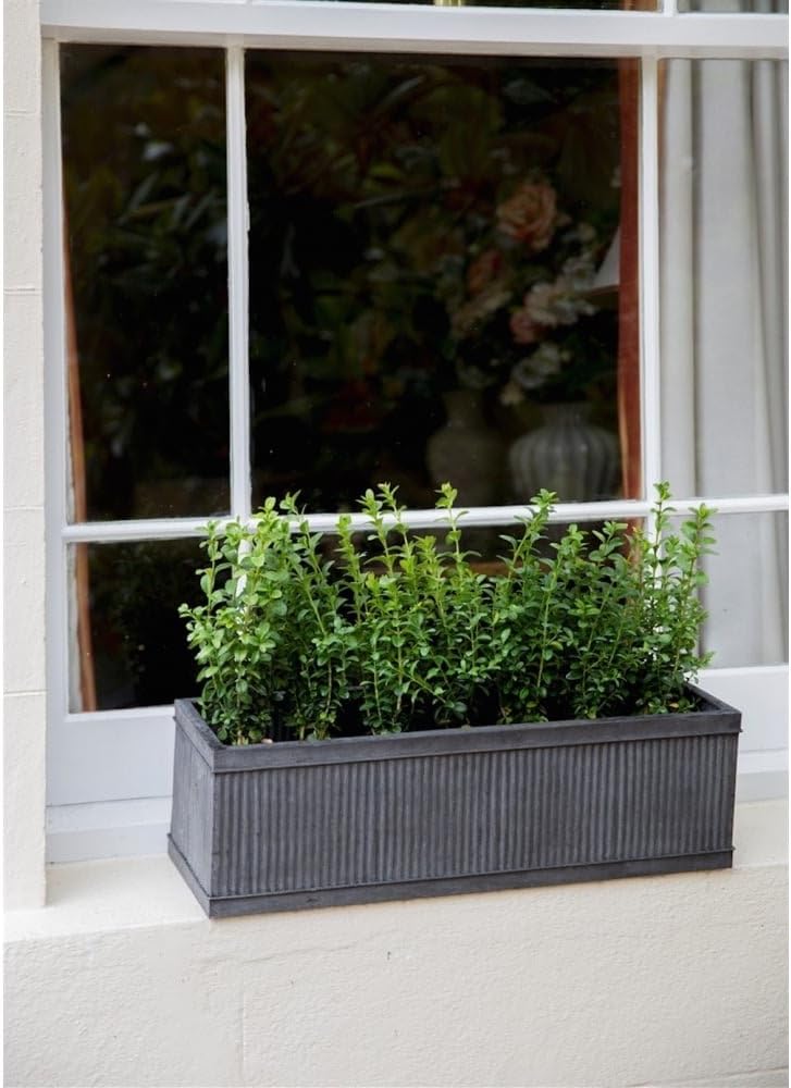 Garden Trading Vence Window Box Crafted in Steel | H18 X W60 X D20cm