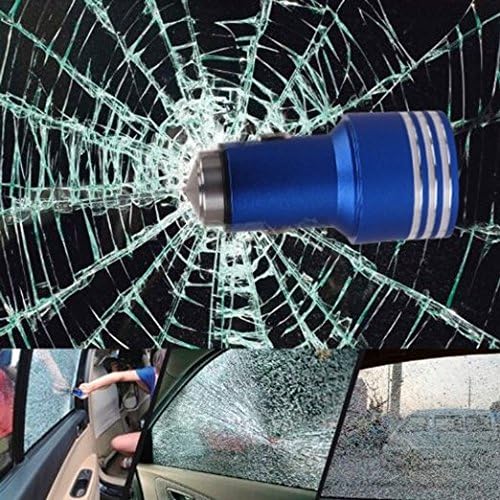 Car Charger&Safety Hammer,YoSuKii 2-in-1 Emergency Tool Window Breaker Life Escape Hammer Dual USB Port Charger Compatible with all Cars and iPhone & Android phones and tablets(Blue)