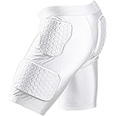 MK MOSSE KARNE Football Girdle/Shorts for Men Youth 5-Pad Girdle Football Padded Compression Shorts Hip Thigh Protector Basketball Girdle Shorts