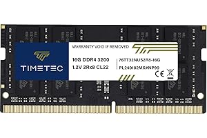Timetec Premium 16GB DDR4 3200MHz (or 2933MHz or 2666MHz) PC4-25600 Non-ECC Unbuffered 1.2V CL22 2Rx8 Dual Rank 260 Pin SODIM