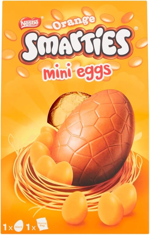 Nestlé Smarties Orange Mini Eggs Giant Easter Egg, 290 g (Pack of 4
