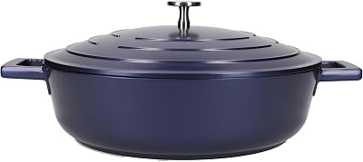 MasterClass Shallow Casserole Dish 4 Litre Blue, Induction Safe, 28 cm