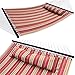 ZENY Hammock Quilted Fabric Hmmock with Pillow, Double Hammock with Wood Spreader Bar Heavy Duty,Outdoor,Garden Hammock, Camping Hammock