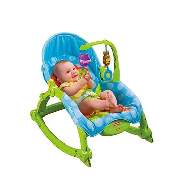 newborn in swing chair