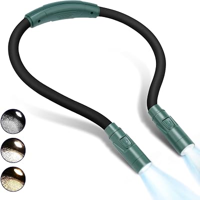 Luxjet 3 Color Neck Reading Light USB Rechargeable for Knitting Crochet Dark