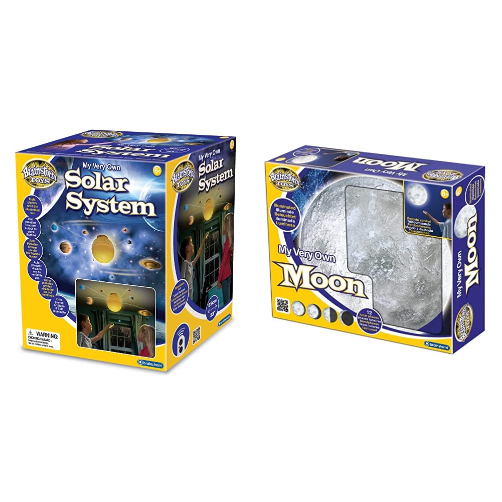 Brainstorm Toys My Very Own Solar System Nightlight & E2003 My Very Own Moon, Nightlight