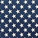The Fabric Exchange Stars Print Poly Cotton 60 Inch Fabric by The Yard (Navy Blue)