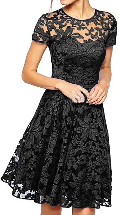 floral lace swing dress