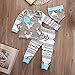 Newborn Baby Girls Boy Deer Long Sleeve Tops T-Shirt Pants Hat 3pcs Outfits Set (6-12 Months, Deer)