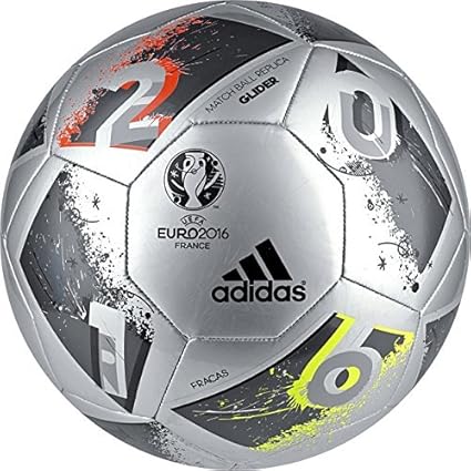 adidas Performance Euro 16 Glider Soccer Ball, Solar Red/Black ...