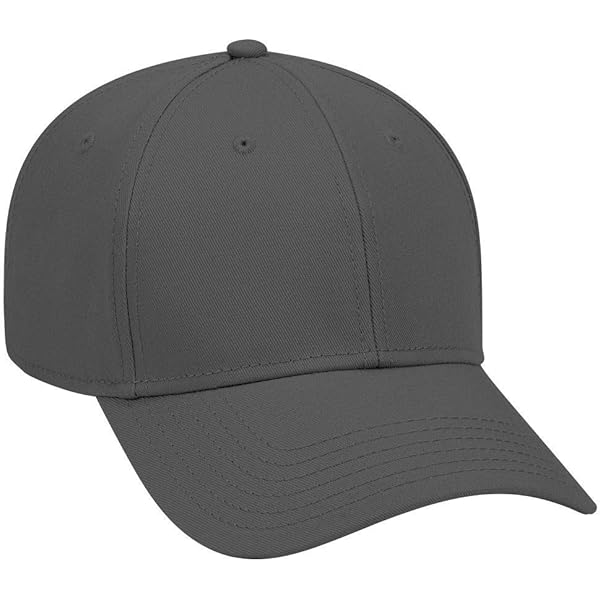 OTTO 6 Panel Low Profile Cotton Twill Cap - Black at Amazon Men's
