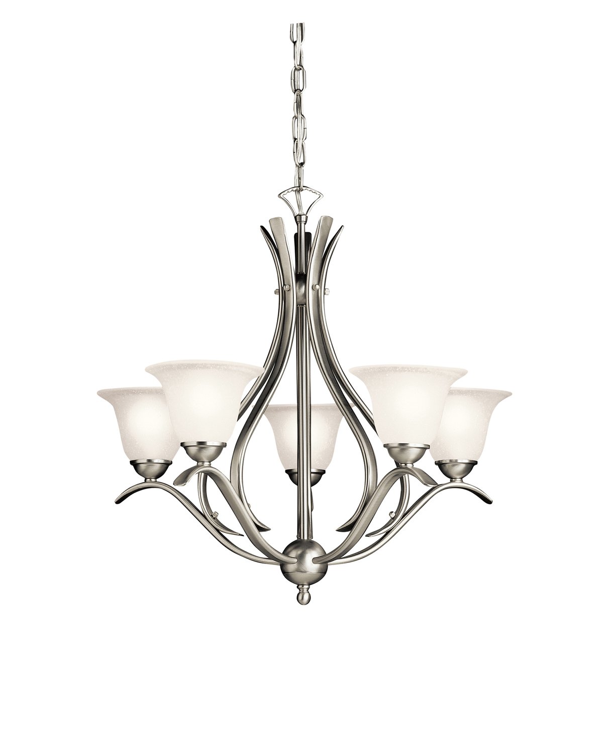 Kichler 2020NI Dover Chandelier 5-Light, Brushed Nickel