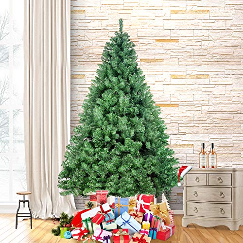 Ztotop 7.5 Foot Premium Spruce Hinged Artificial Christmas Tree with Sturdy Stand