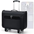 Tonyeee Softside Rolling Garment Bags, Large Rolling Duffle Garment Bag with Wheels, 3 in 1 Carry On Garment Suit Luggage Bag for Women Men，Business Travel Weekender, Black