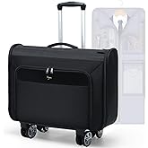 Tonyeee Softside Rolling Garment Bag, Large Duffle Garment Bag with Wheels, 3 in 1 Detachable Suit Luggage for Women Men, Business Travel Weekender, Black